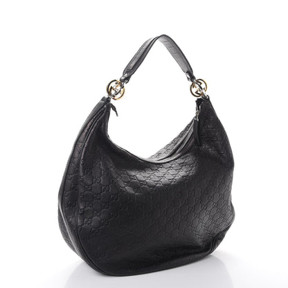 Gucci Guccissima Large GG Twins Hobo Black 3 of 10