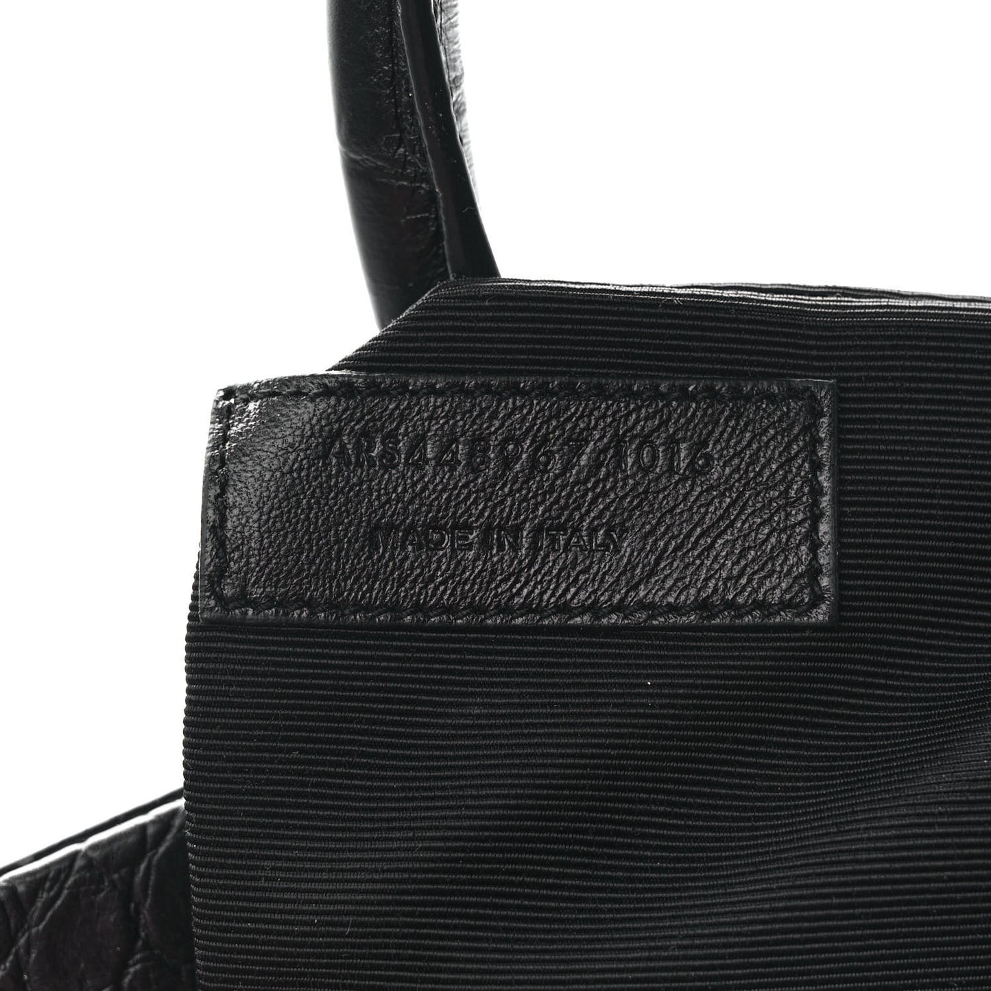 Calfskin Crocodile Embossed Medium Cabas Rive Gauche Black