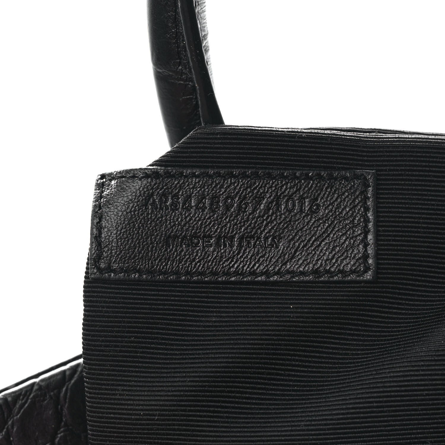 Saint Laurent Calfskin Crocodile Embossed Medium Cabas Rive Gauche Black 7 of 9