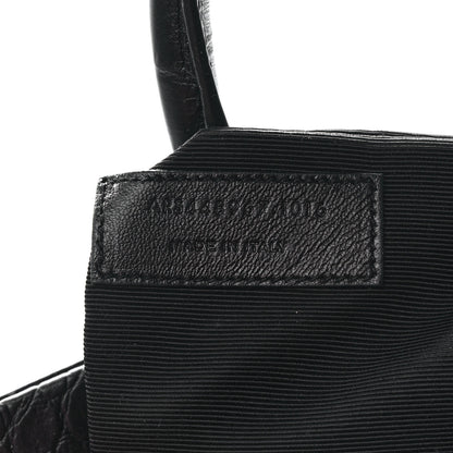 Saint Laurent Calfskin Crocodile Embossed Medium Cabas Rive Gauche Black 7 of 9