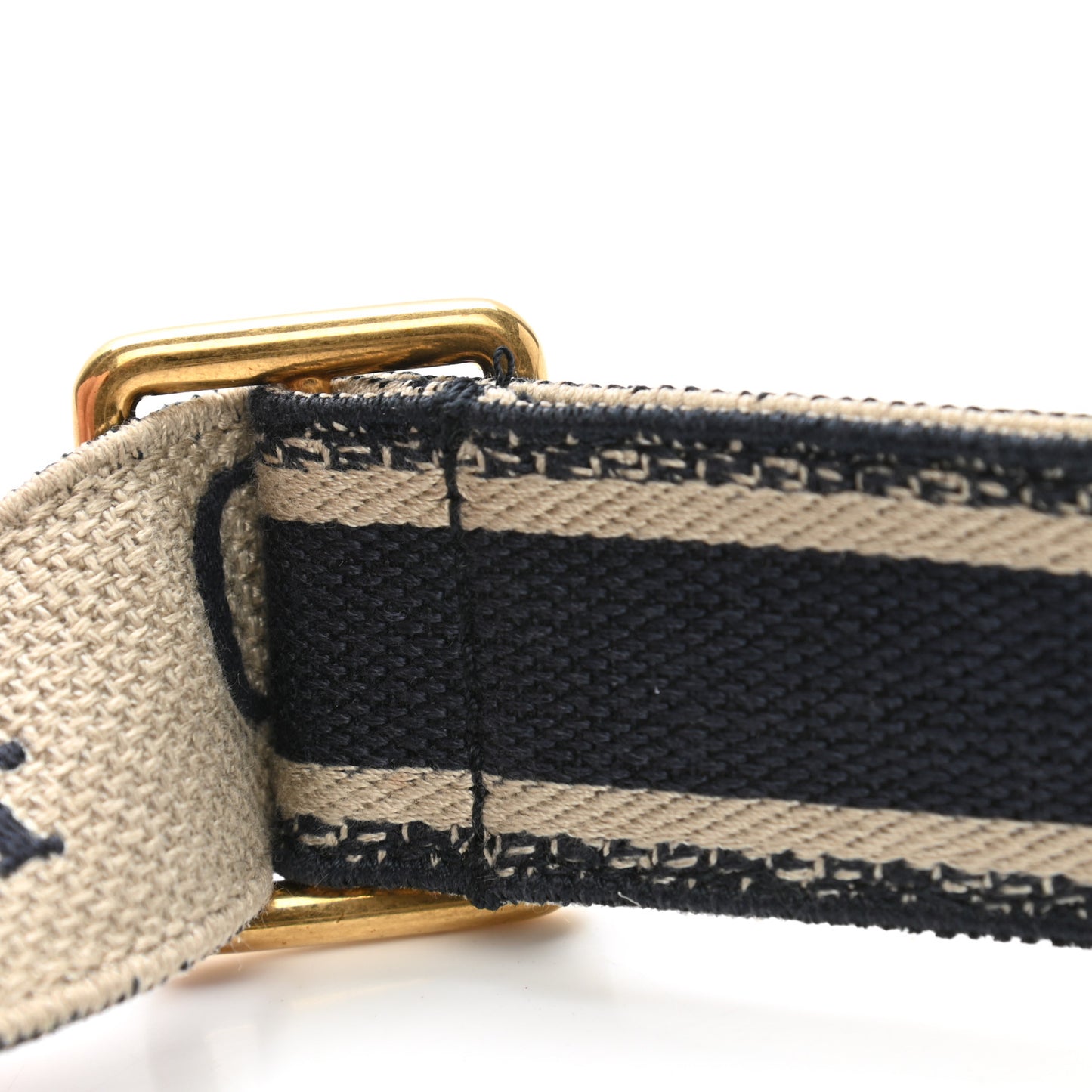 Canvas Embroidered Shoulder Strap Blue