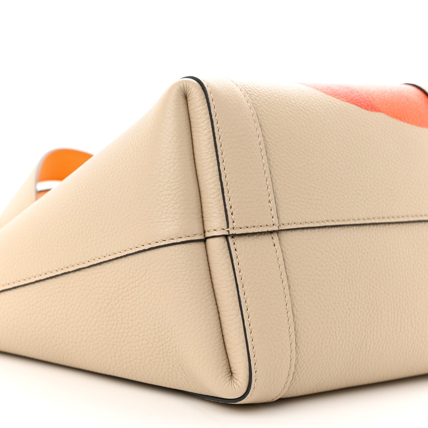 Taurillon Blush Duo Cabas BB Tote Greige Mandarine