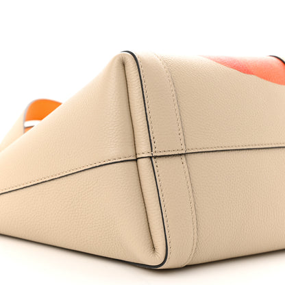 Moynat Taurillon Blush Duo Cabas BB Tote Greige Mandarine 8 of 9