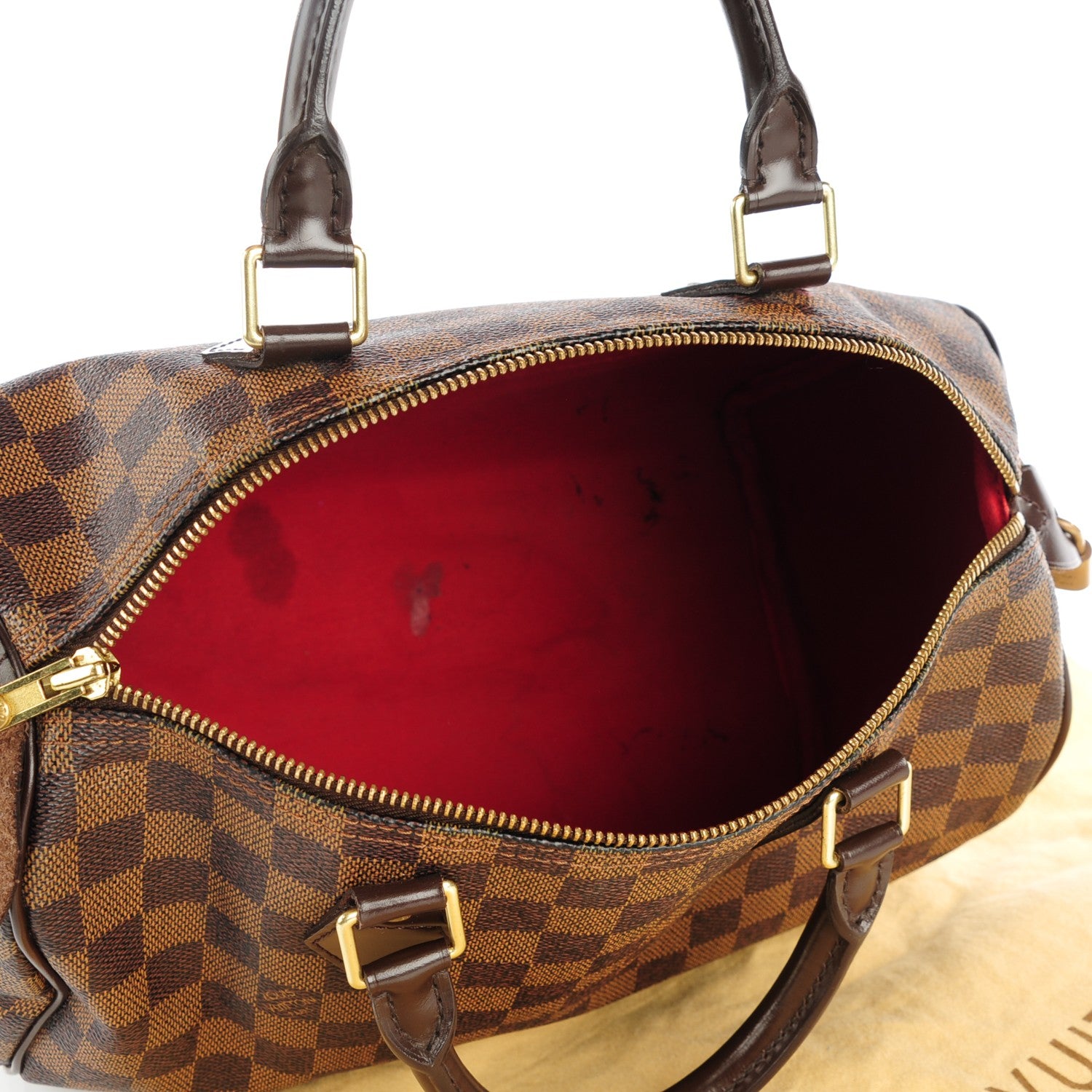 Louis Vuitton Damier Ebene Speedy 30 5 of 9