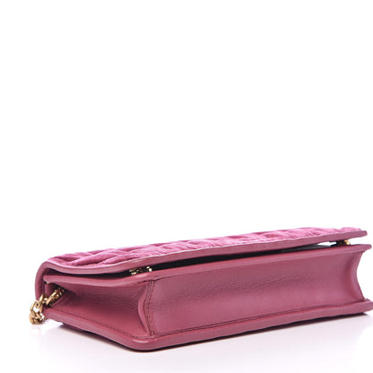 Miu Miu Nappa Velvet Matelasse Wallet On Chain Bruyere 4 of 9