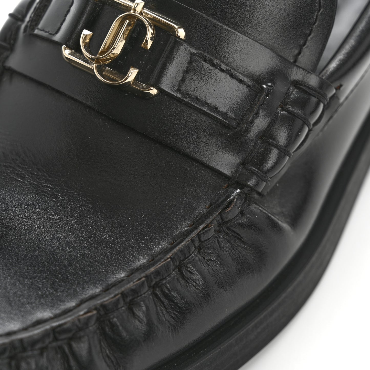Box Calfskin Addie Loafers 36.5 Black
