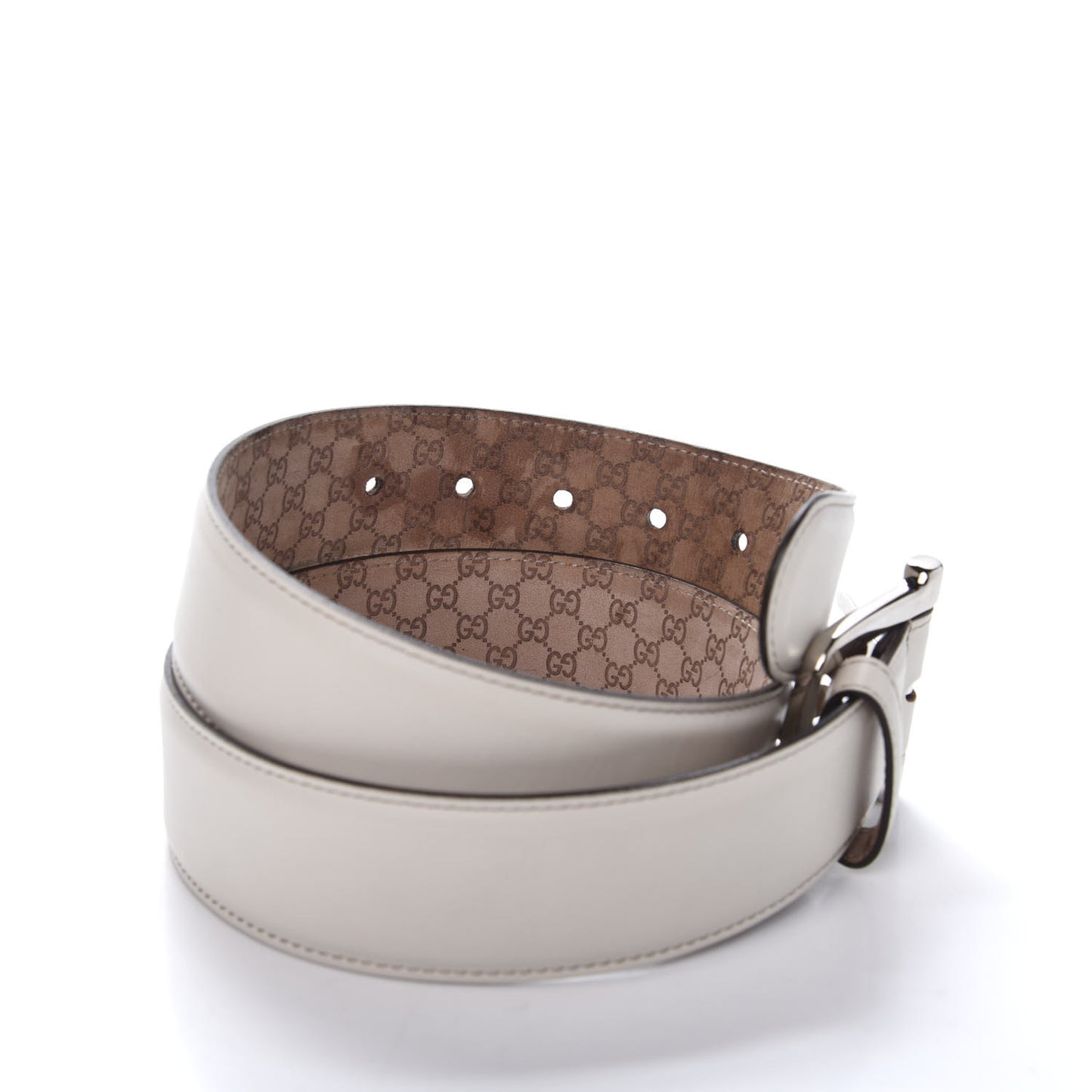 Calfskin Monogram Belt 95 38 White