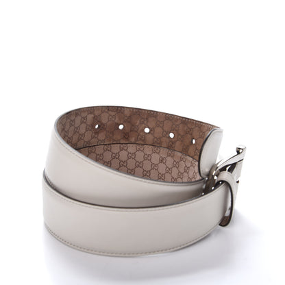 Gucci Calfskin Monogram Belt 95 38 White 5 of 7