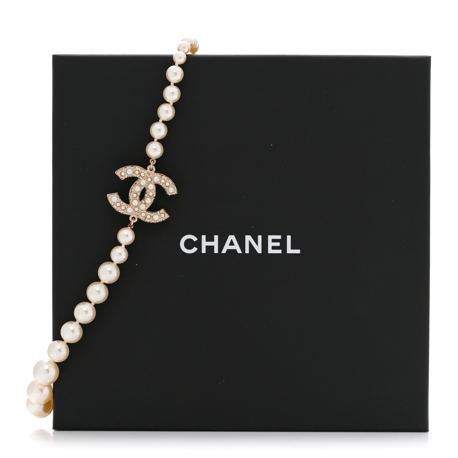 Chanel Pearl CC 100th Anniversary Necklace Light Gold 6 of 6