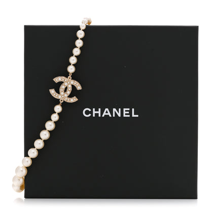 Chanel Pearl CC 100th Anniversary Necklace Light Gold 6 of 6