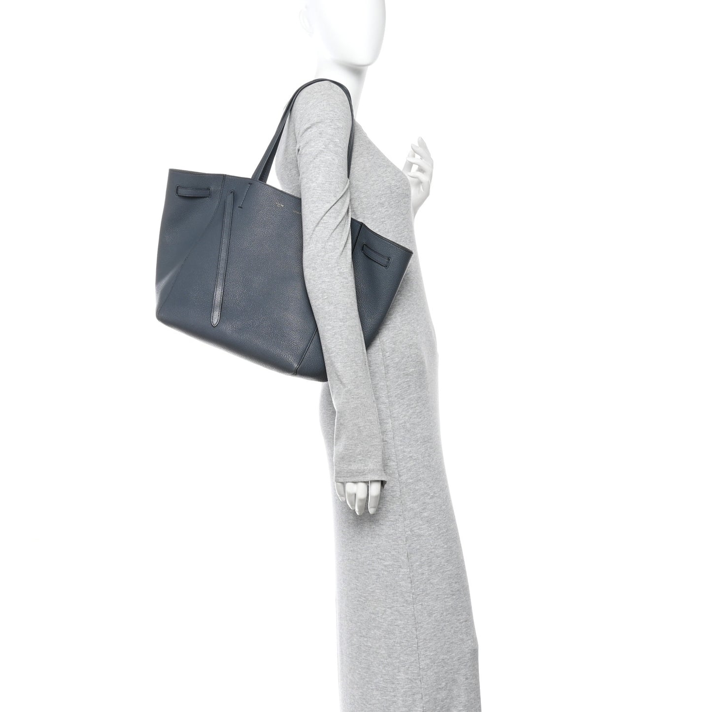 Soft Grained Calfskin Small Belt Cabas Phantom Slate