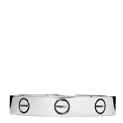 Cartier 18K White Gold 3.5mm LOVE Wedding Band Ring 56 7.5 1 of 5