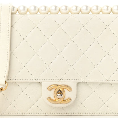 Chanel Lambskin Quilted Small Chic Pearls Flap White 8 of 12