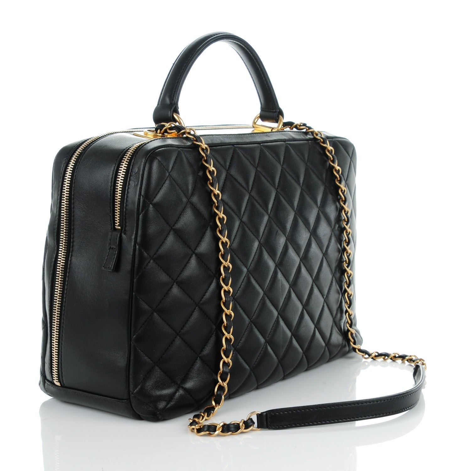 Chanel Lambskin Quilted Trendy CC Bowling Bag Black 3 of 13