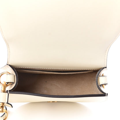 Chloe Calfskin Suede Small Nile Bracelet Bag Off White 7 of 10