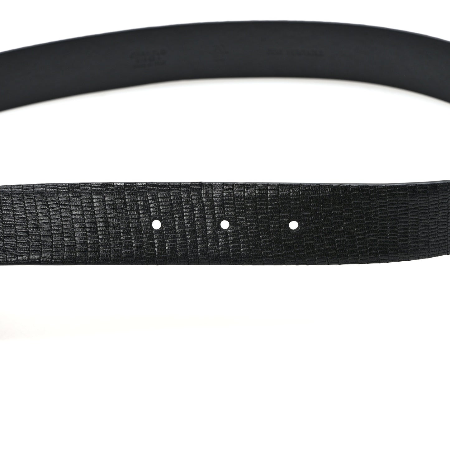 Lizard Embossed Calfskin Gripoix Poured Glass Along The Nile CC Belt 70 28 Black Gold Orange
