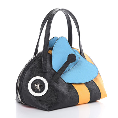 Gucci Supreme Canvas Childrens Zoo Bee Bag Black New Buttercup Azzurro 3 of 9