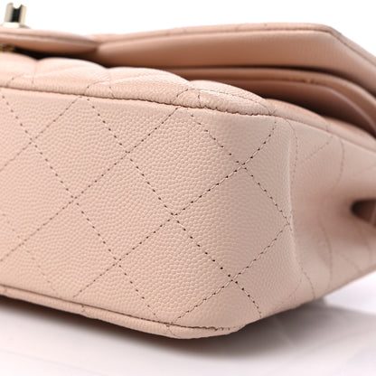 Chanel Caviar Quilted Medium Double Flap Light Beige 9 of 9