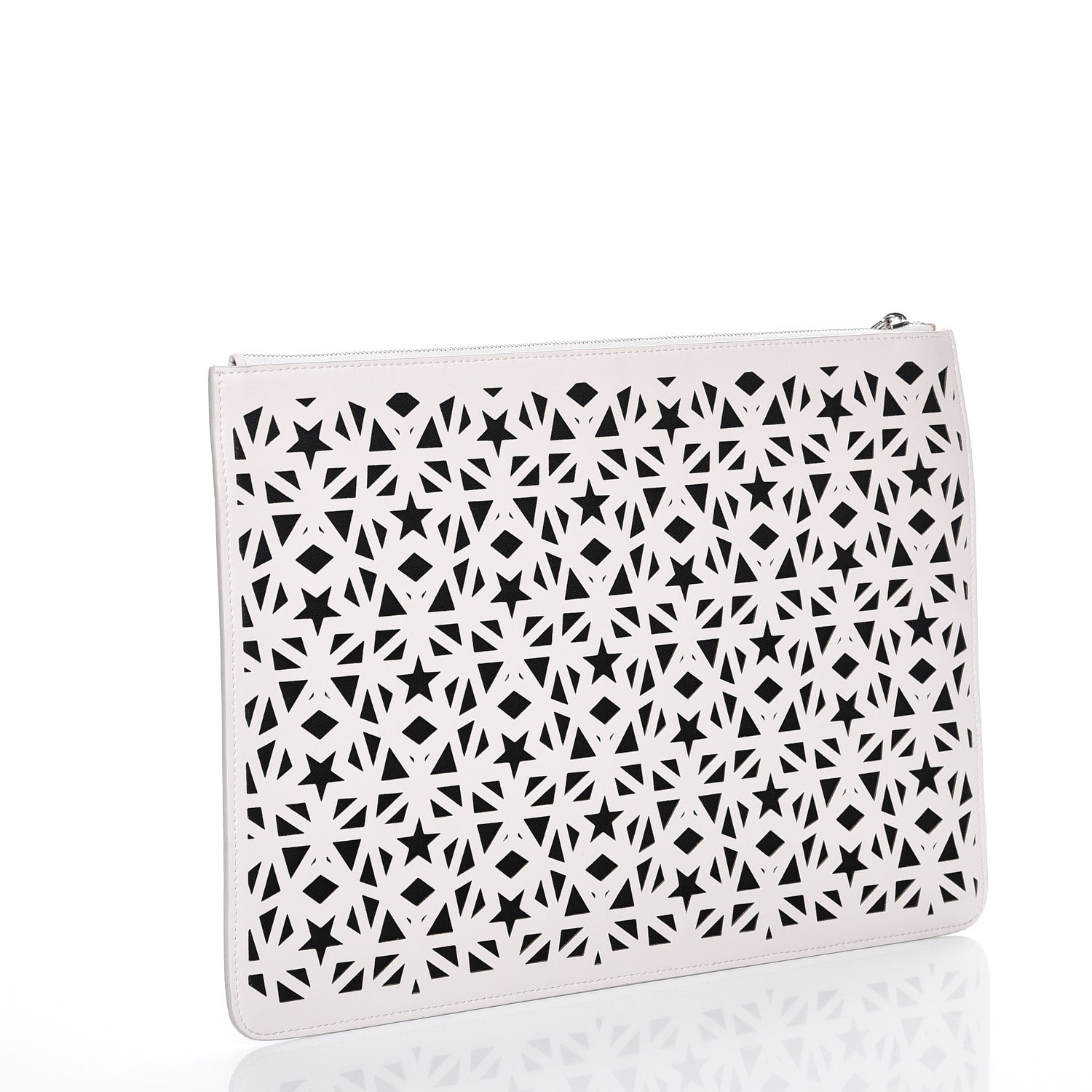 Givenchy Lambskin Star Print Large Pandora Pouch White Black 3 of 8