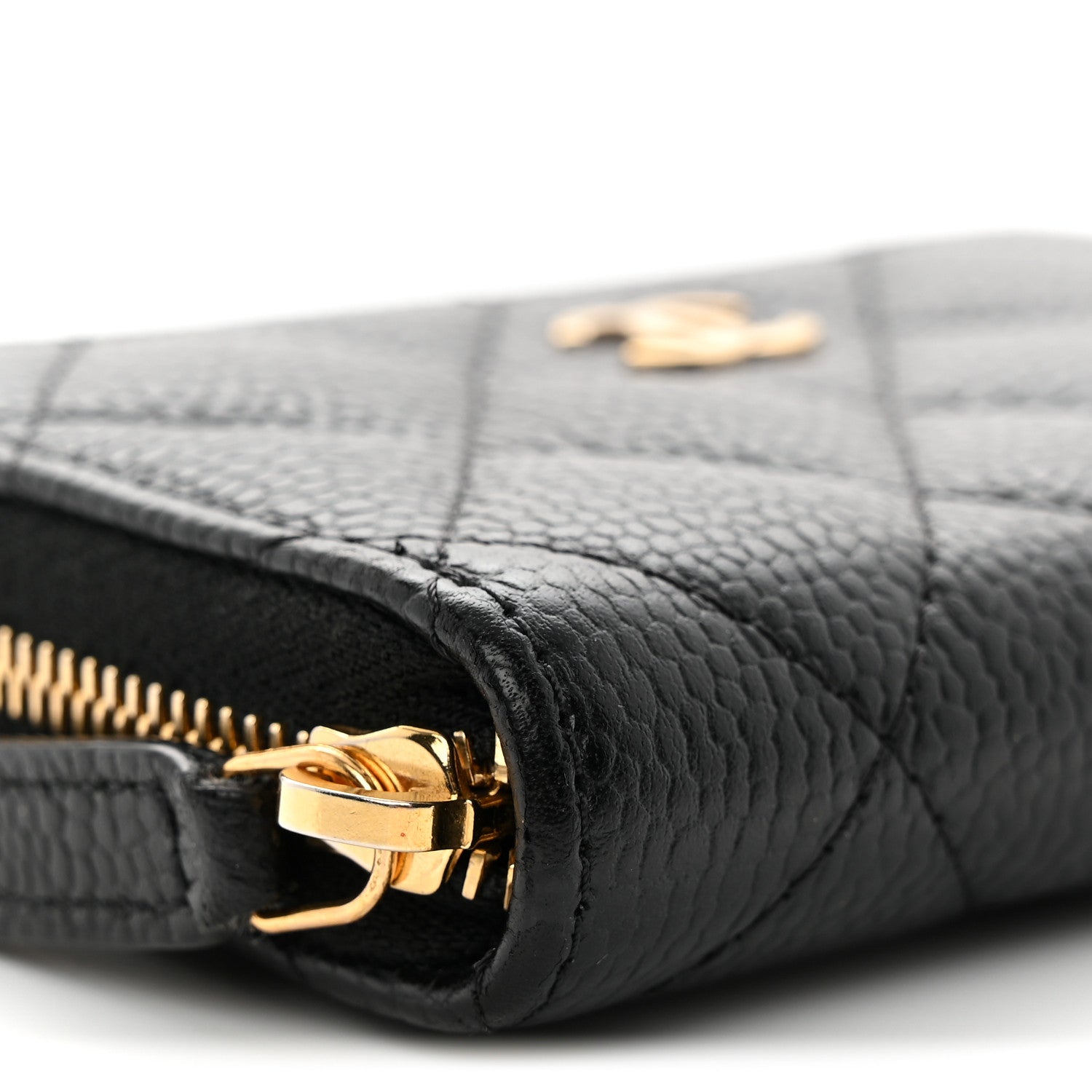Chanel Caviar Quilted Zip Coin Purse Black 8 of 9