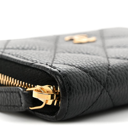 Chanel Caviar Quilted Zip Coin Purse Black 8 of 9