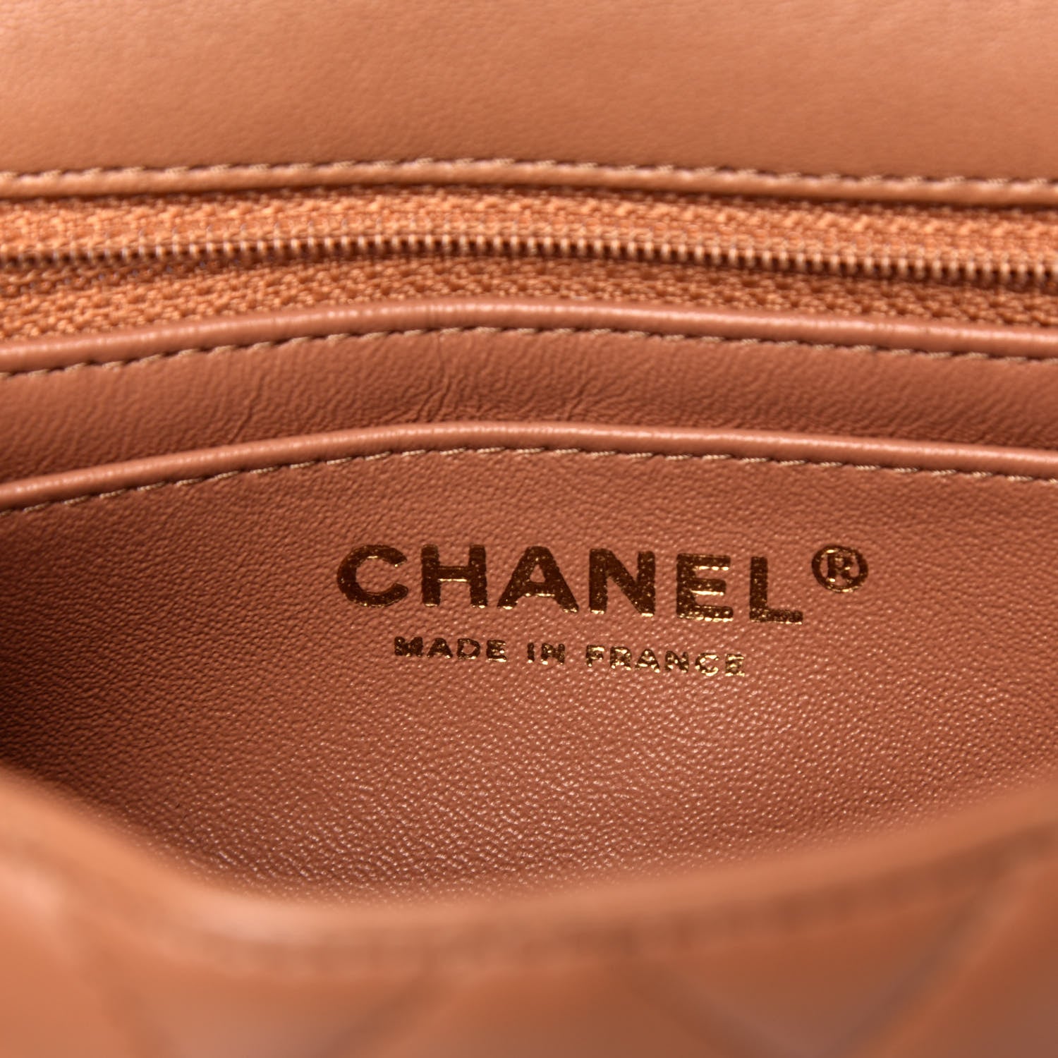 Chanel Lambskin Quilted Mini Square Flap Brown 6 of 9