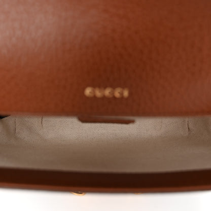 Gucci New Denim GG Monogram Dollar Calfskin Web Mini Horsebit 1955 Shoulder Bag Blue Tea Cuir Epilog 5 of 10