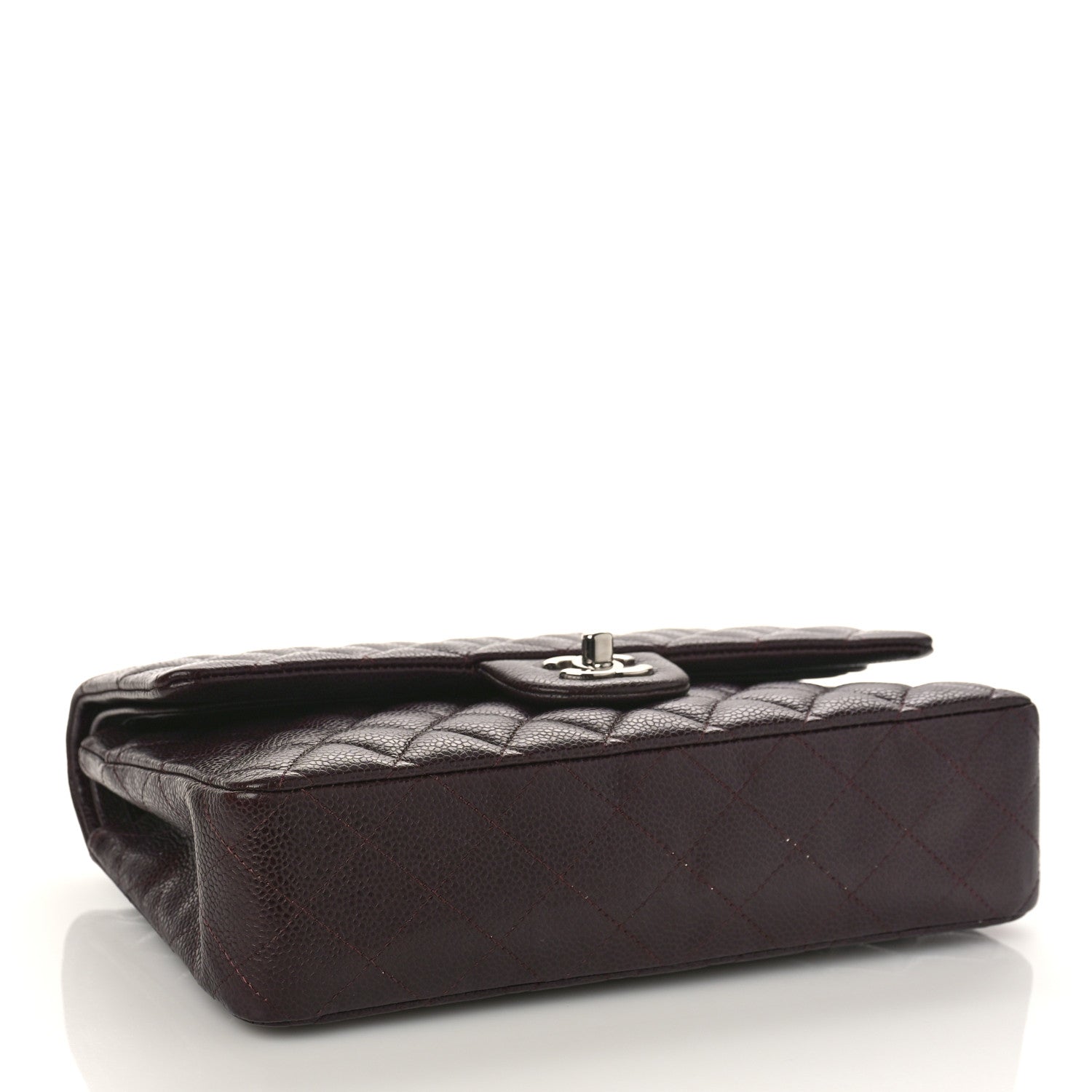 Chanel Caviar Quilted Medium Double Flap Dark Red 4 of 9