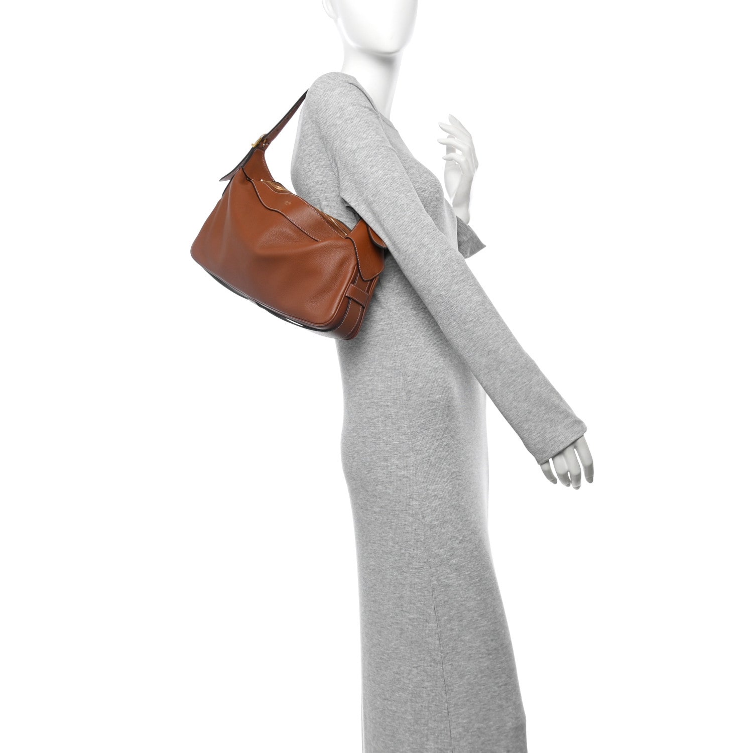 Celine Supple Calfskin Medium Romy Shoulder Bag Tan 2 of 11