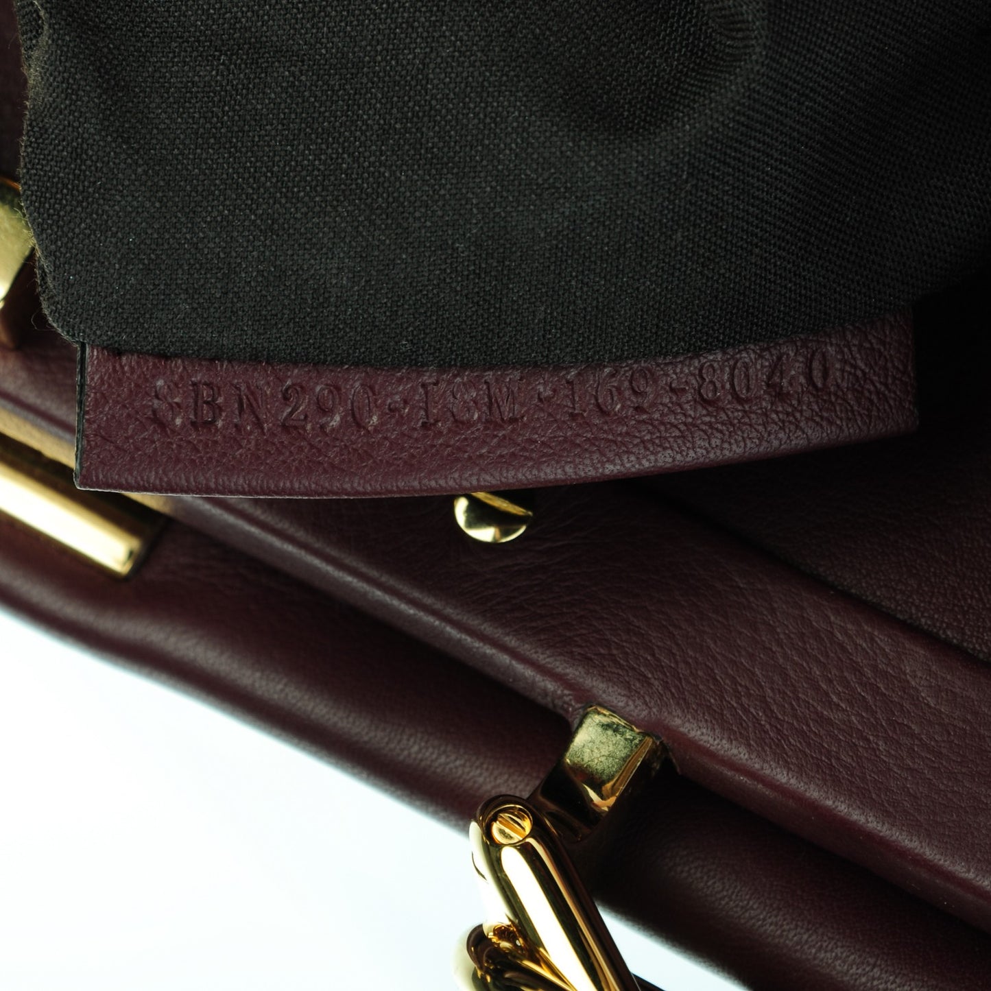 Vitello Seta Waves Bi-Color Medium Peekaboo Iconic Satchel Bordeaux Latte