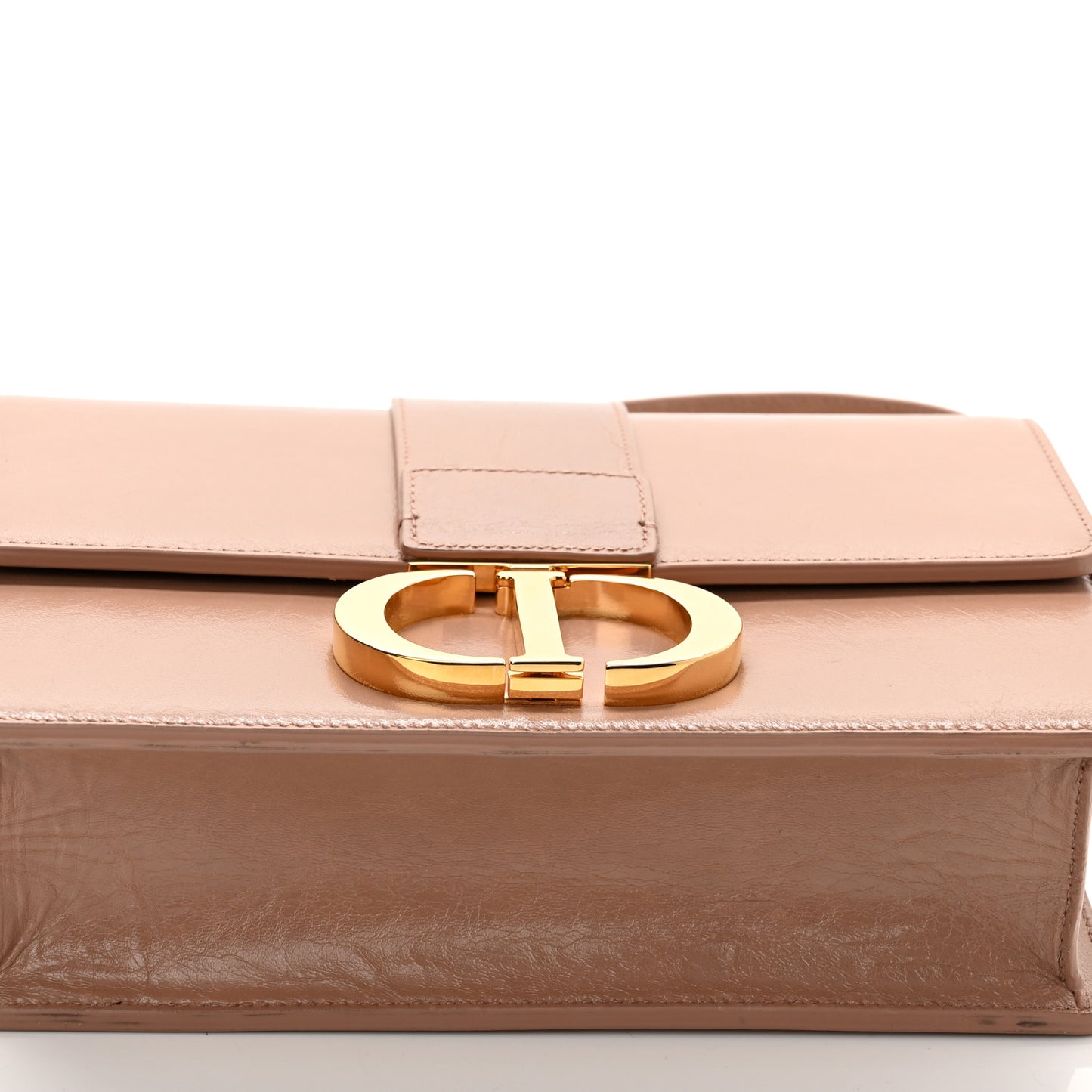 Shiny Crinkled Lambskin 30 Montaigne Flap Bag Fard