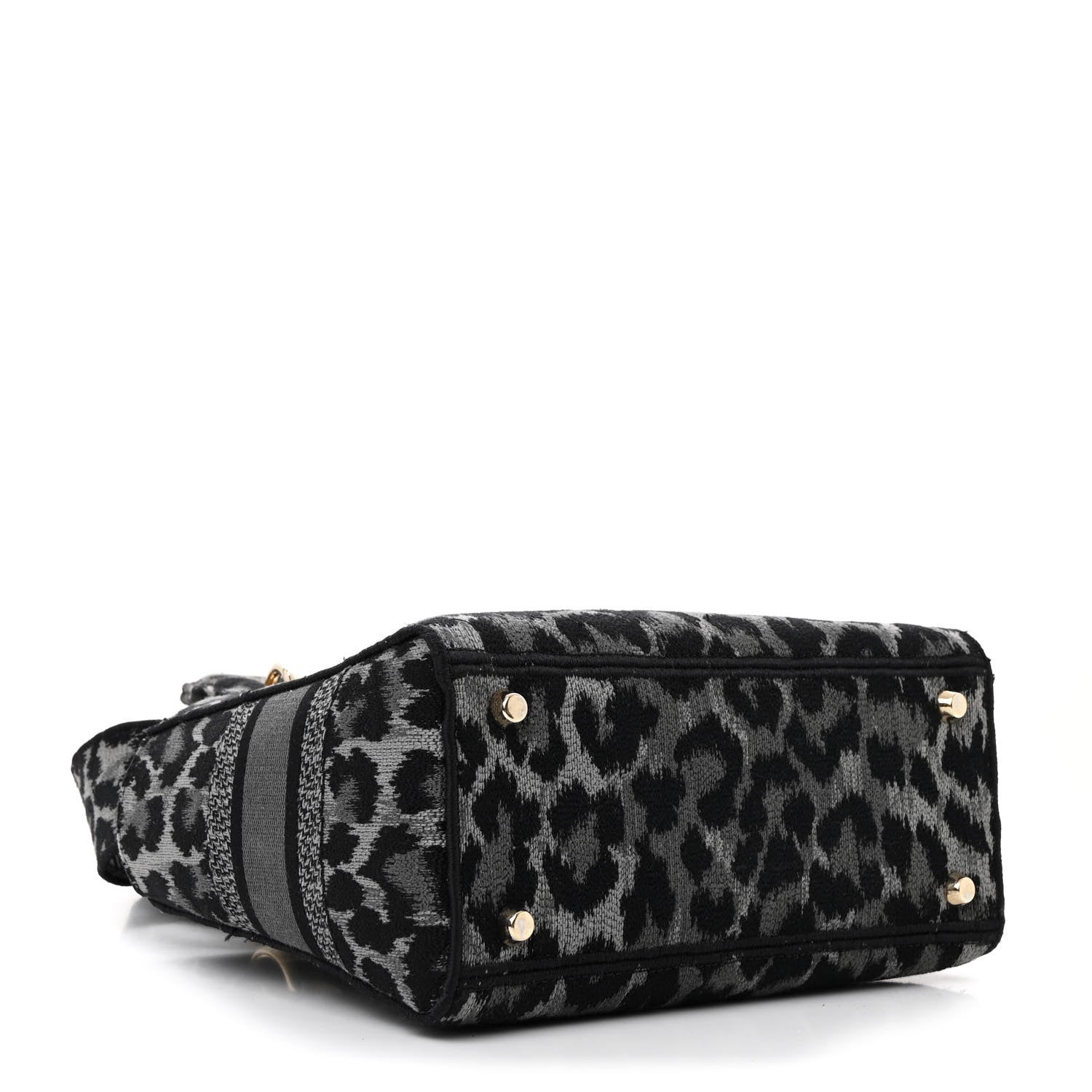 Christian Dior Canvas Mizza Embroidered Medium Lady D-Lite Gray 4 of 10