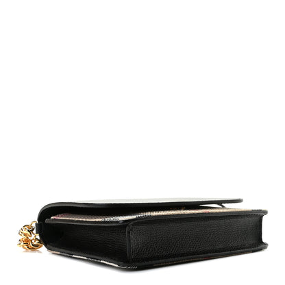 Burberry Derby Calfskin House Check Wallet On Chain Black 4 of 8