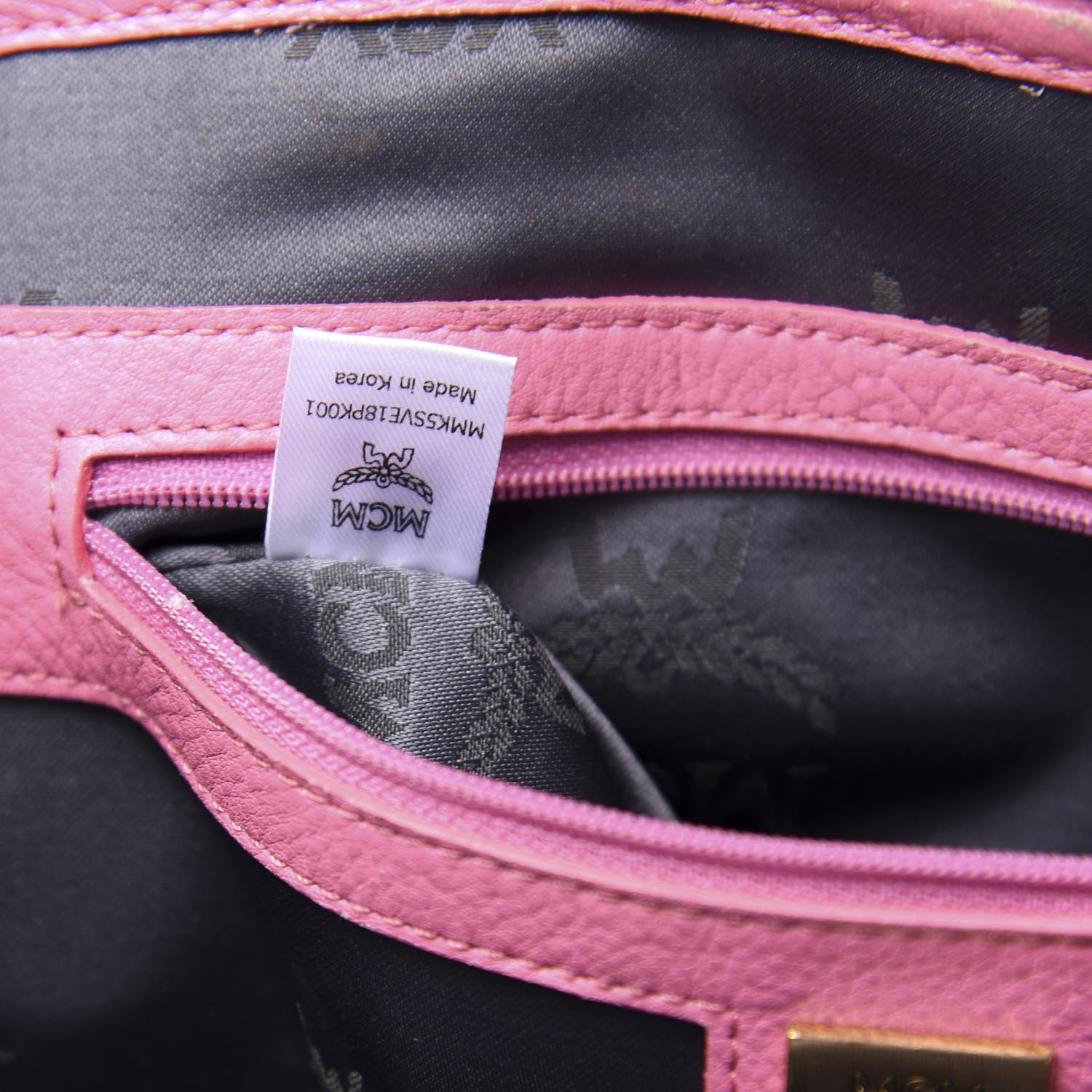 MCM Visetos Studded Medium Stark M Backpack Pink 6 of 18
