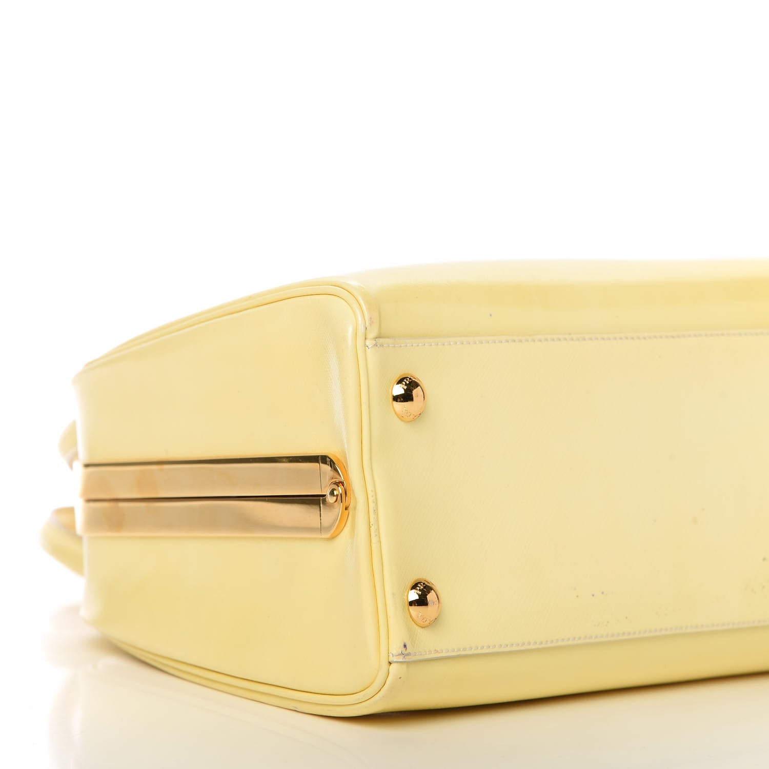 Prada Saffiano Vernice Pyramid Bag White 7 of 15