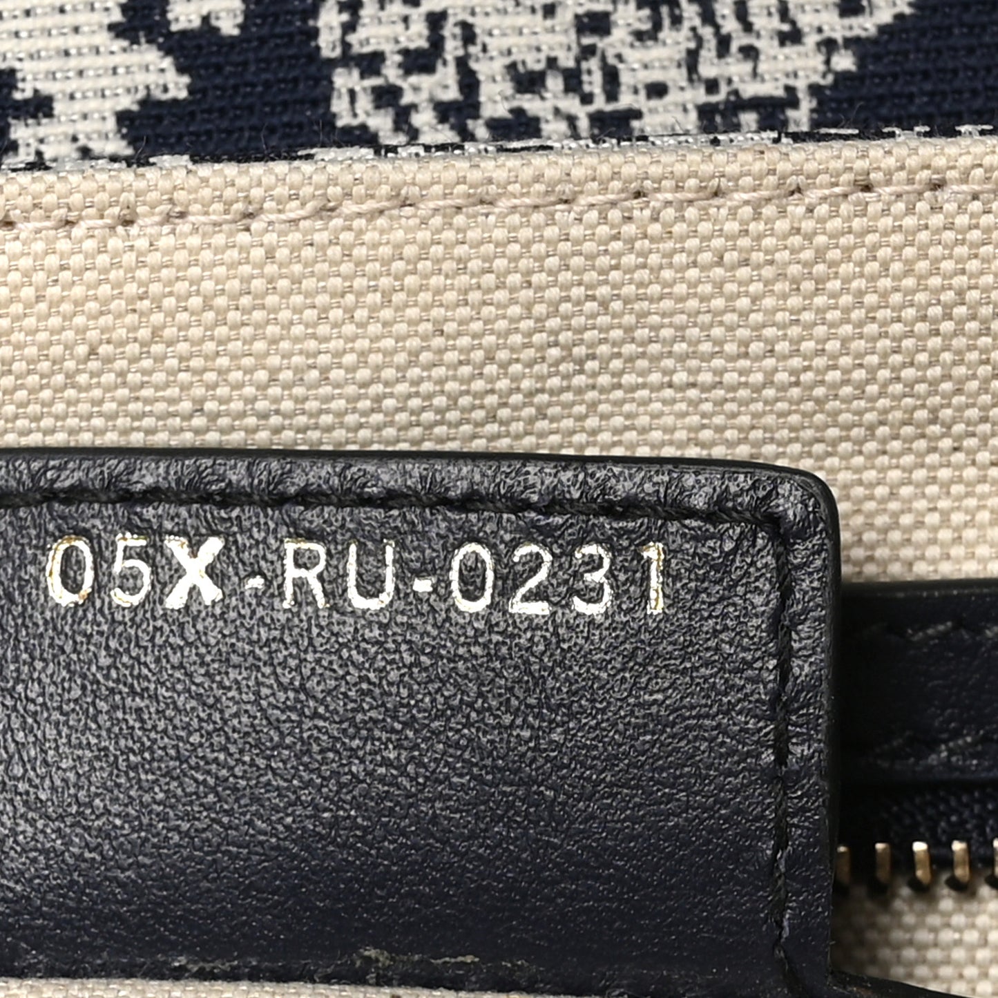 Canvas Reverse Embroidered Toile De Jouy Saddle Bag Blue