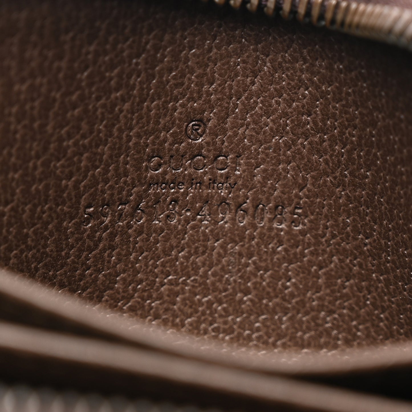 GG Supreme Web Ophidia Zip Around Card Case Brown