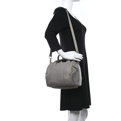 Alexander Wang Pebbled Lambskin Rockie Gray Pale Gold Hardware 2 of 14