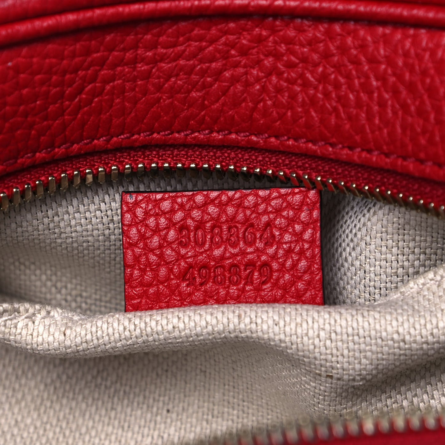 Pebbled Calfskin Small Soho Disco Bag Tabasco Red