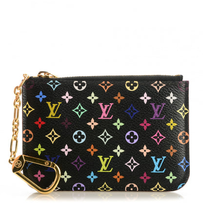 Louis Vuitton Monogram Multicolor Key Pouch Black Grenade 1 of 7