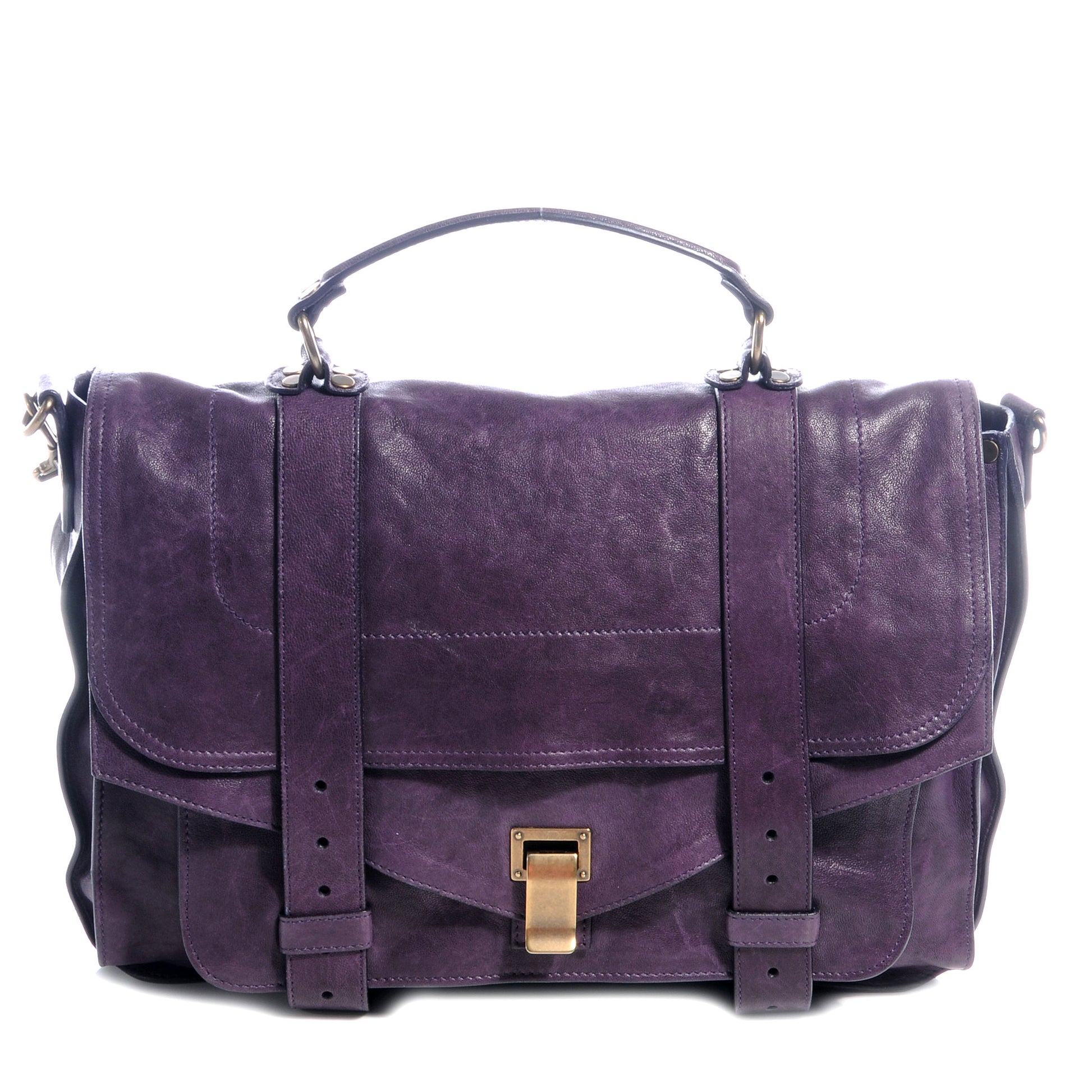 Proenza Schouler Lambskin PS1 Large Satchel Plum 1 of 5