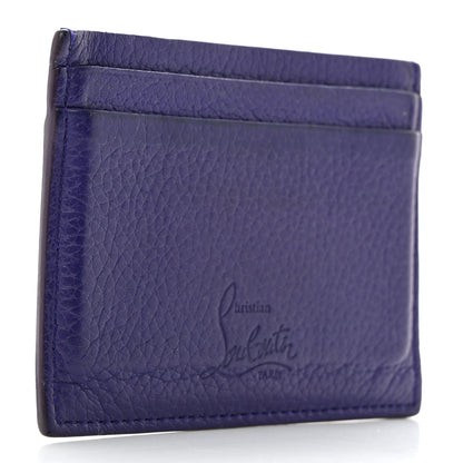 Christian Louboutin Calfskin Paris Spikes Kios Card Holder Purple 3 of 7