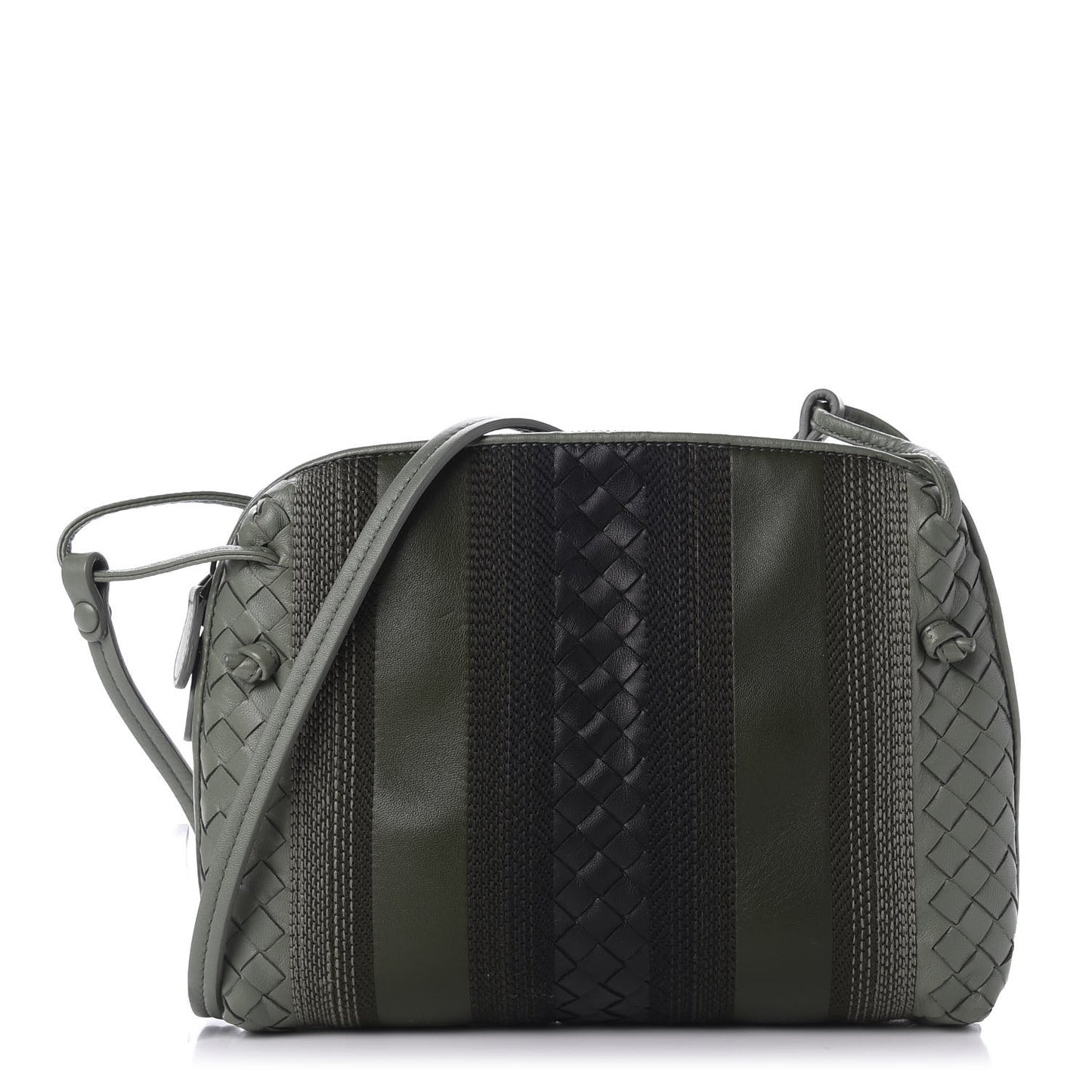 Nappa Intrecciato Embroidered Nodini Crossbody Messenger