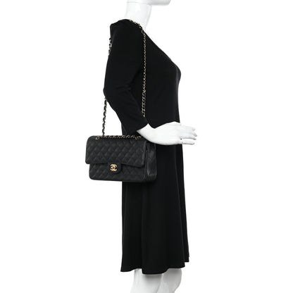 Chanel Caviar Quilted Medium Double Flap Black 2 of 11