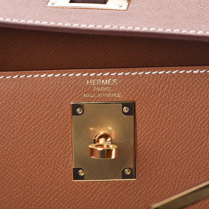 Hermes Epsom Kelly Sellier 28 Gold 8 of 35