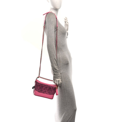 Chanel Tweed Calfskin Small Gabrielle Hobo Pink 2 of 10