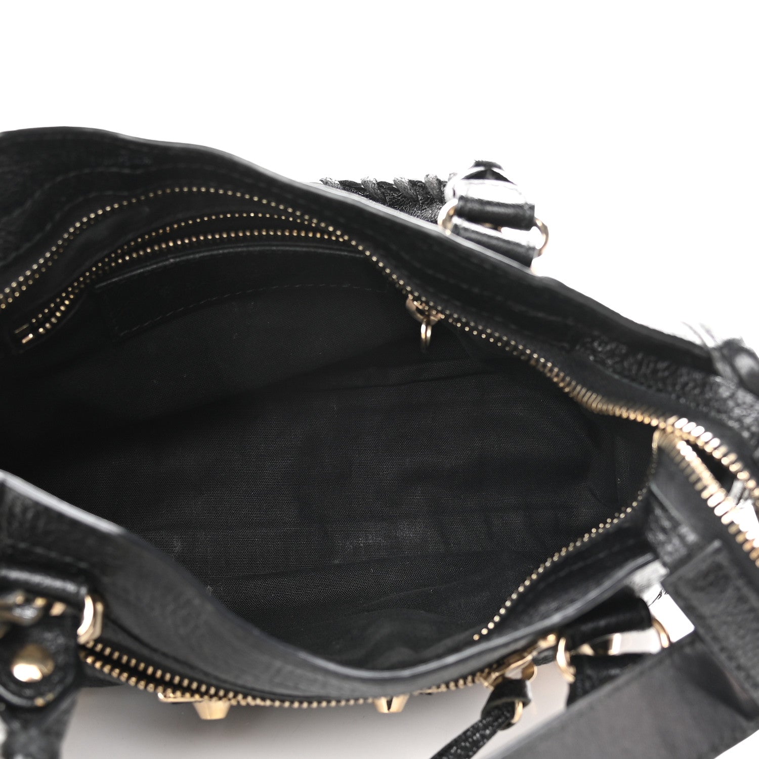 Balenciaga Chevre Gold Metallic Edge Hardware Mini City Black 7 of 10