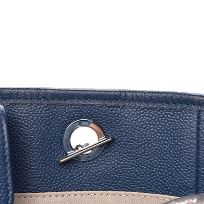 Chanel Glazed Calfskin Small Deauville Tote Blue 14 of 26