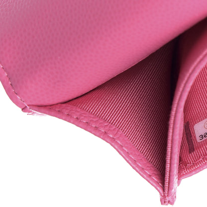 Chanel Caviar Quilted Flap Card Holder Pink 8 of 9