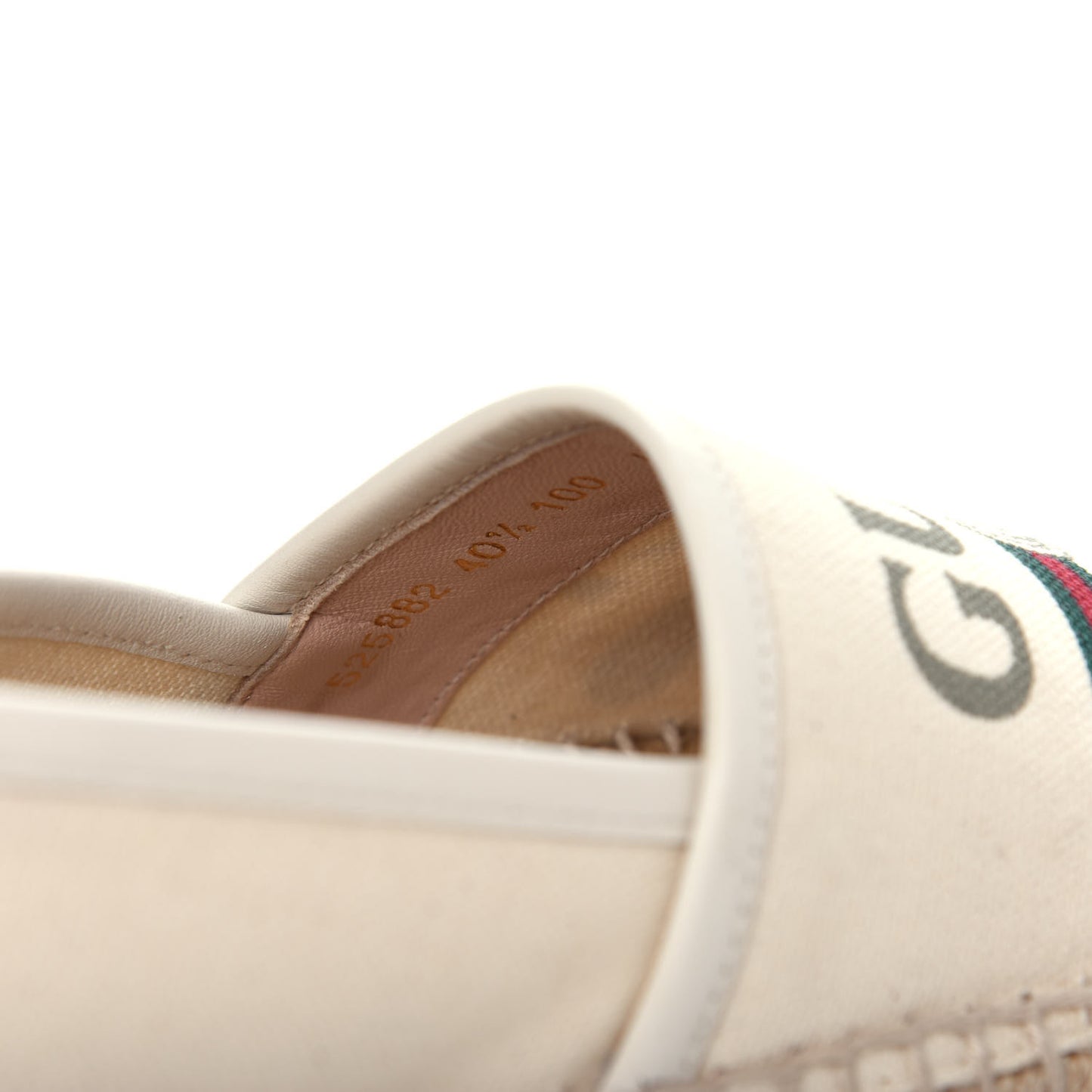 Canvas Logo Espadrilles 40.5 Greggio White